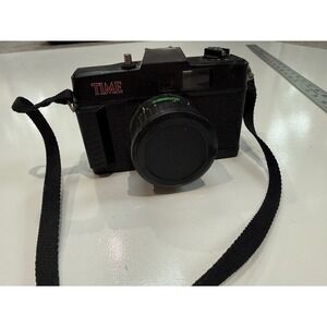 Vintage TIME Magazine 35mm Film Camera Black Promotional 50mm Lens with Strap